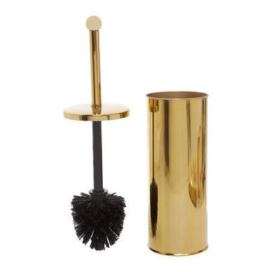 Allegra Stainless Steel Toilet Brush With Gold Detail