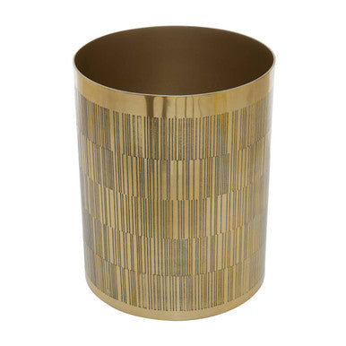 Allegra Gold Finish Aluminium Round Waste Bin
