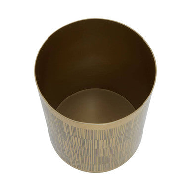 Allegra Gold Finish Aluminium Round Waste Bin