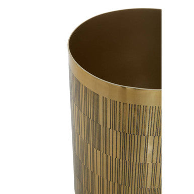 Allegra Gold Finish Aluminium Round Waste Bin