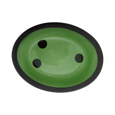 Allegra Kiara Green Glass Soap Dish