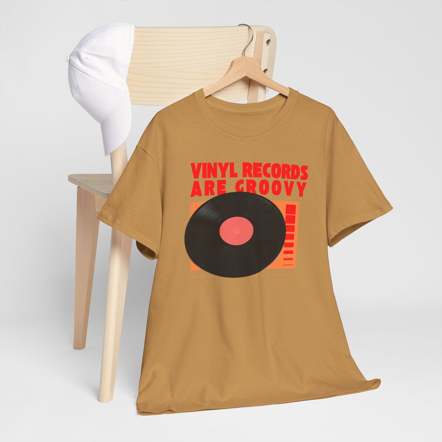 'Vinyl Records Are Groovy' Bold T-Shirt