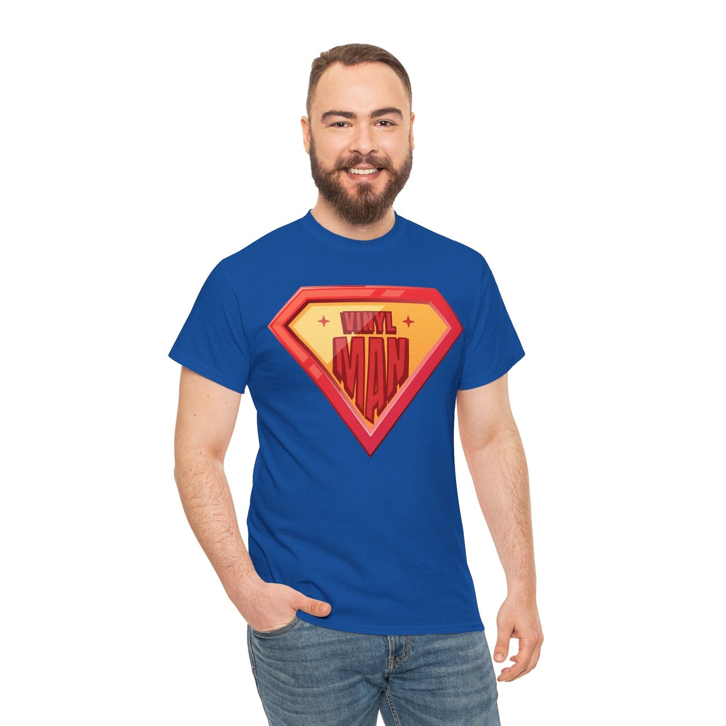 'Vinyl Man' Men's Superhero T-Shirt