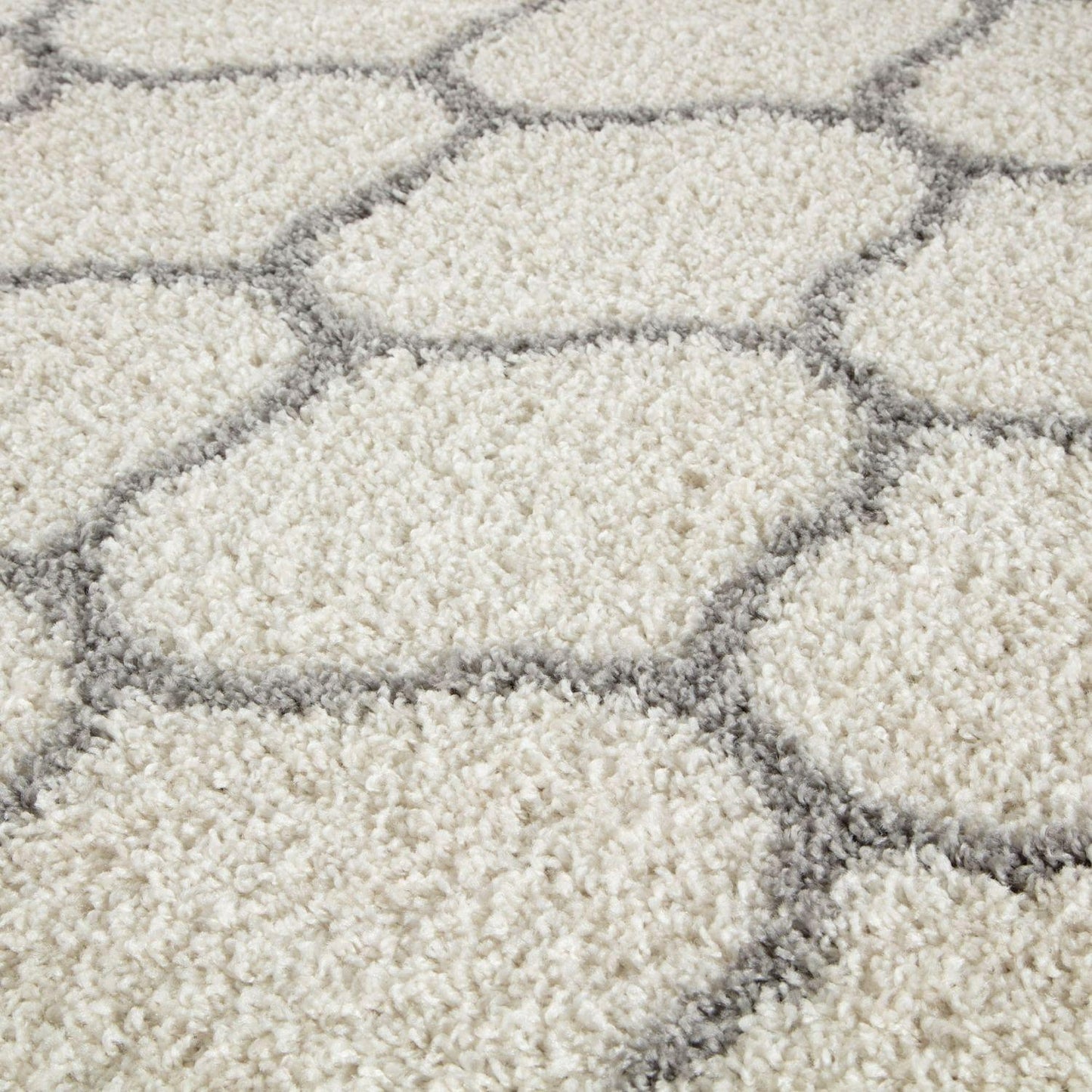Moroccan Ivory Shaggy Rug | 600