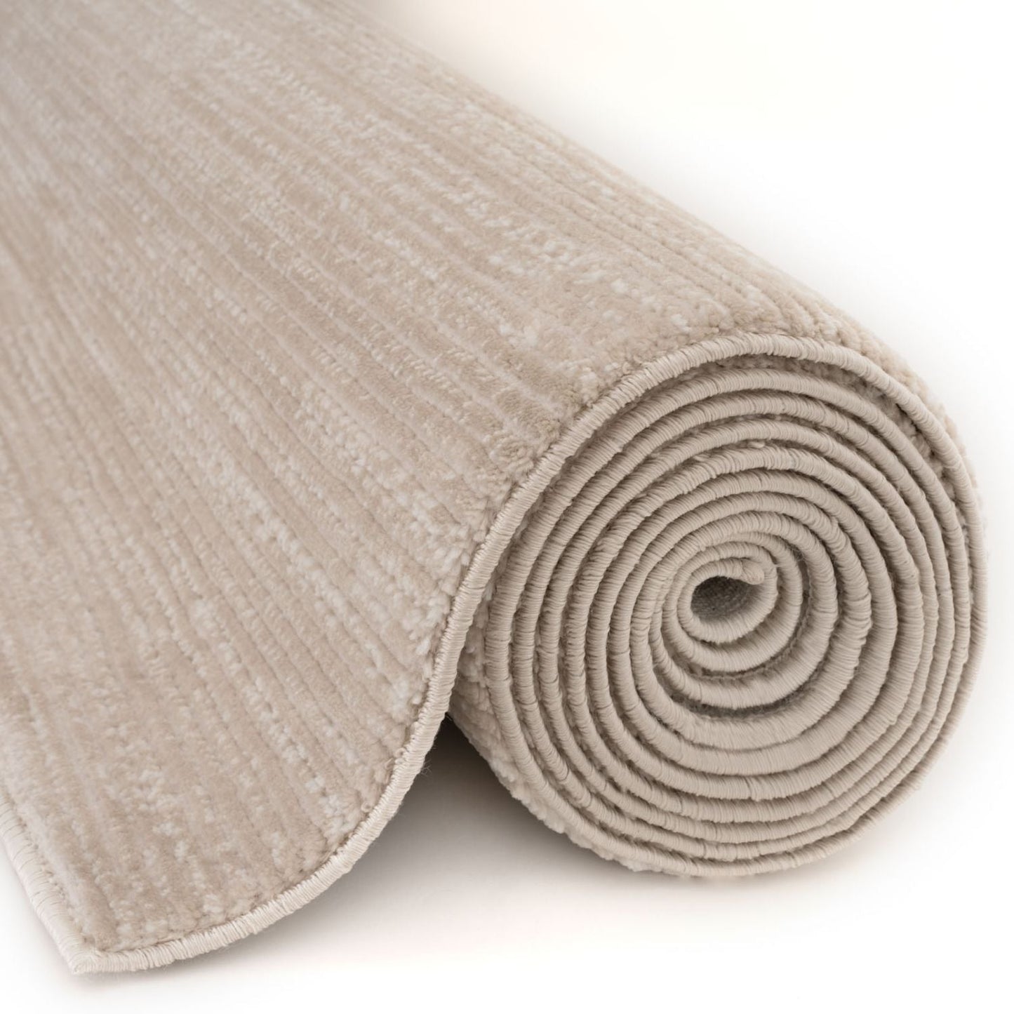 Carmel Beige-Cream Striped Rug | 6020