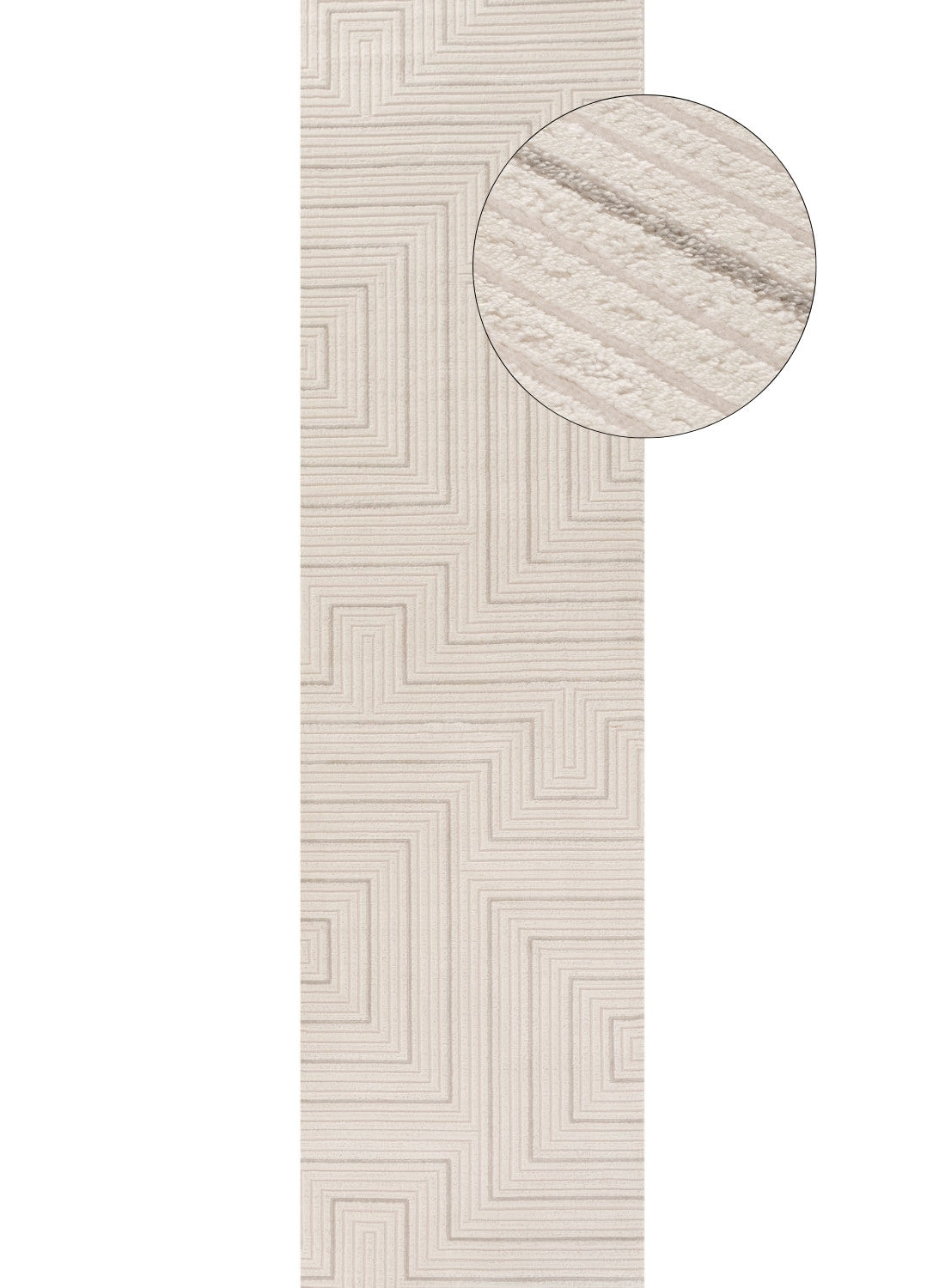 Carmel Cream-Grey Geometric Rug | 6040
