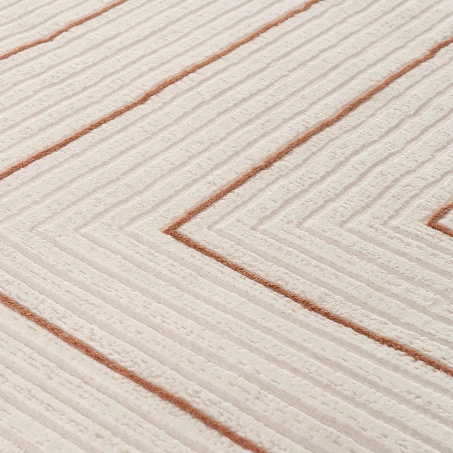 Carmel Cream-Terra Geometric Rug | 6040