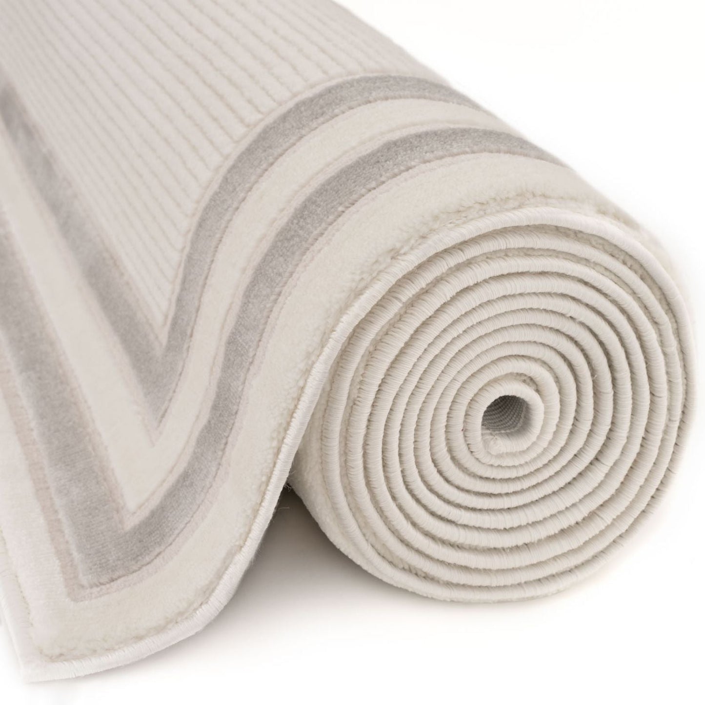 Carmel Cream-Grey Bordered Rug | 6060