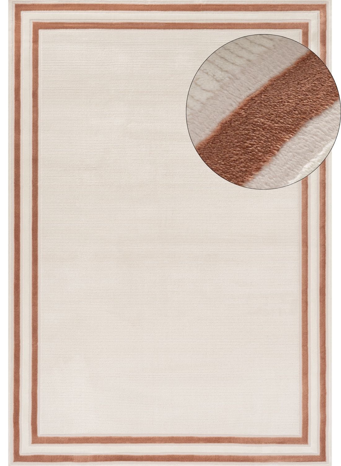 Carmel Cream-Terra Bordered Rug | 6060