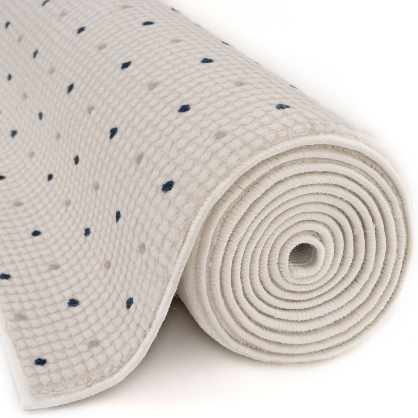 Carmel Cream-Blue Dots Rug | 6080