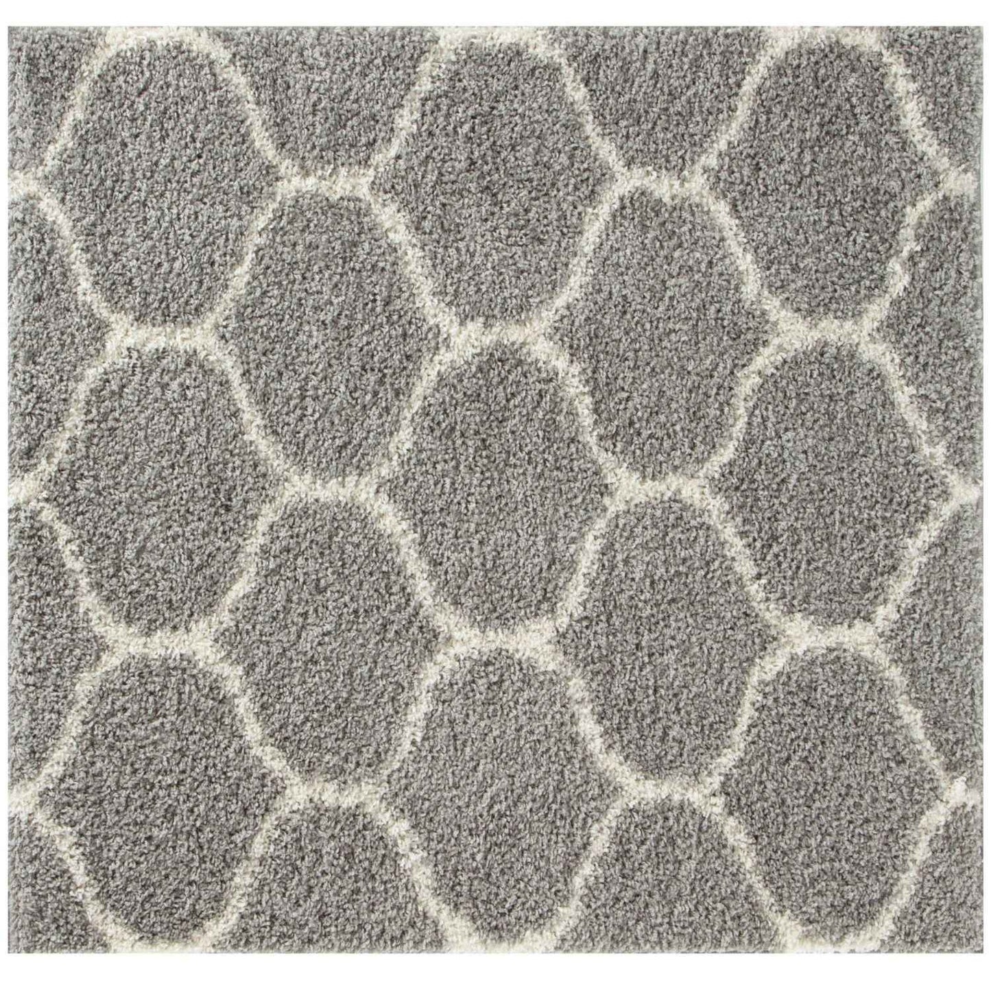 Moroccan Grey Shaggy Rug | 610