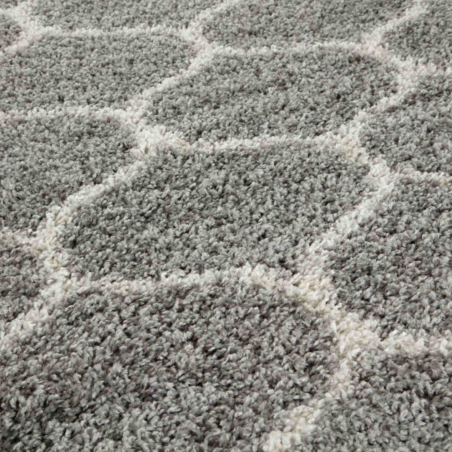 Moroccan Grey Shaggy Rug | 610