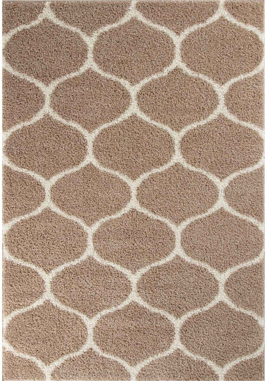 Moroccan Beige Shaggy Rug | 620