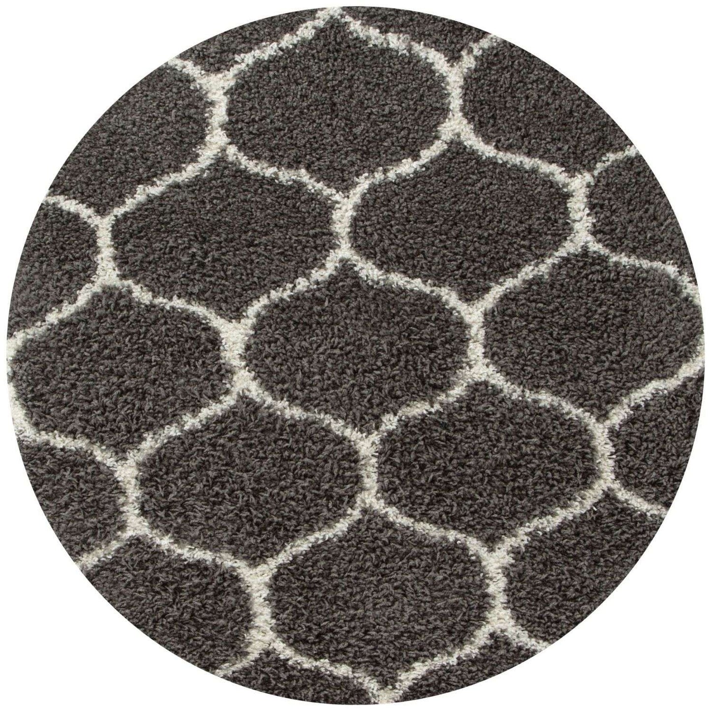 Moroccan Dark Grey Shaggy Rug | 640