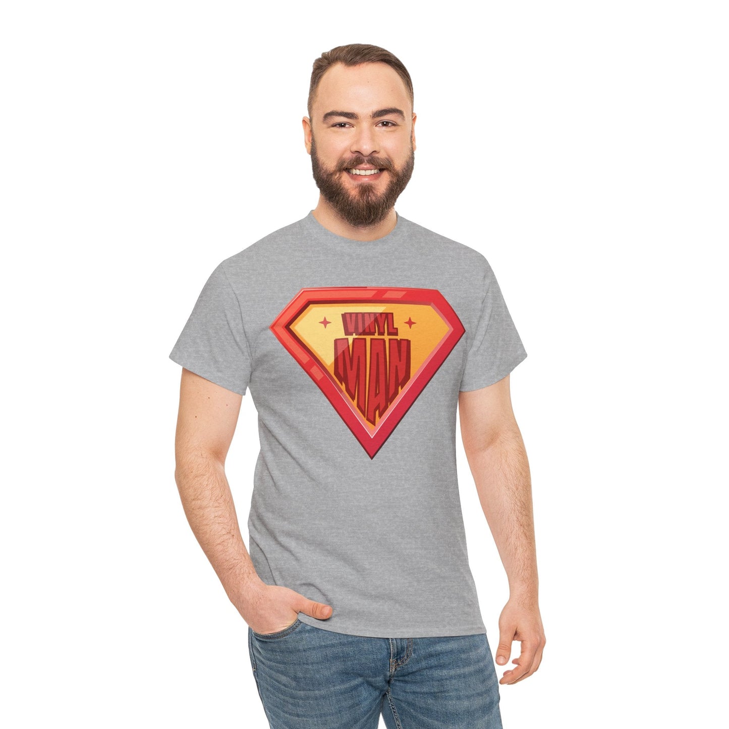'Vinyl Man' Men's Superhero T-Shirt