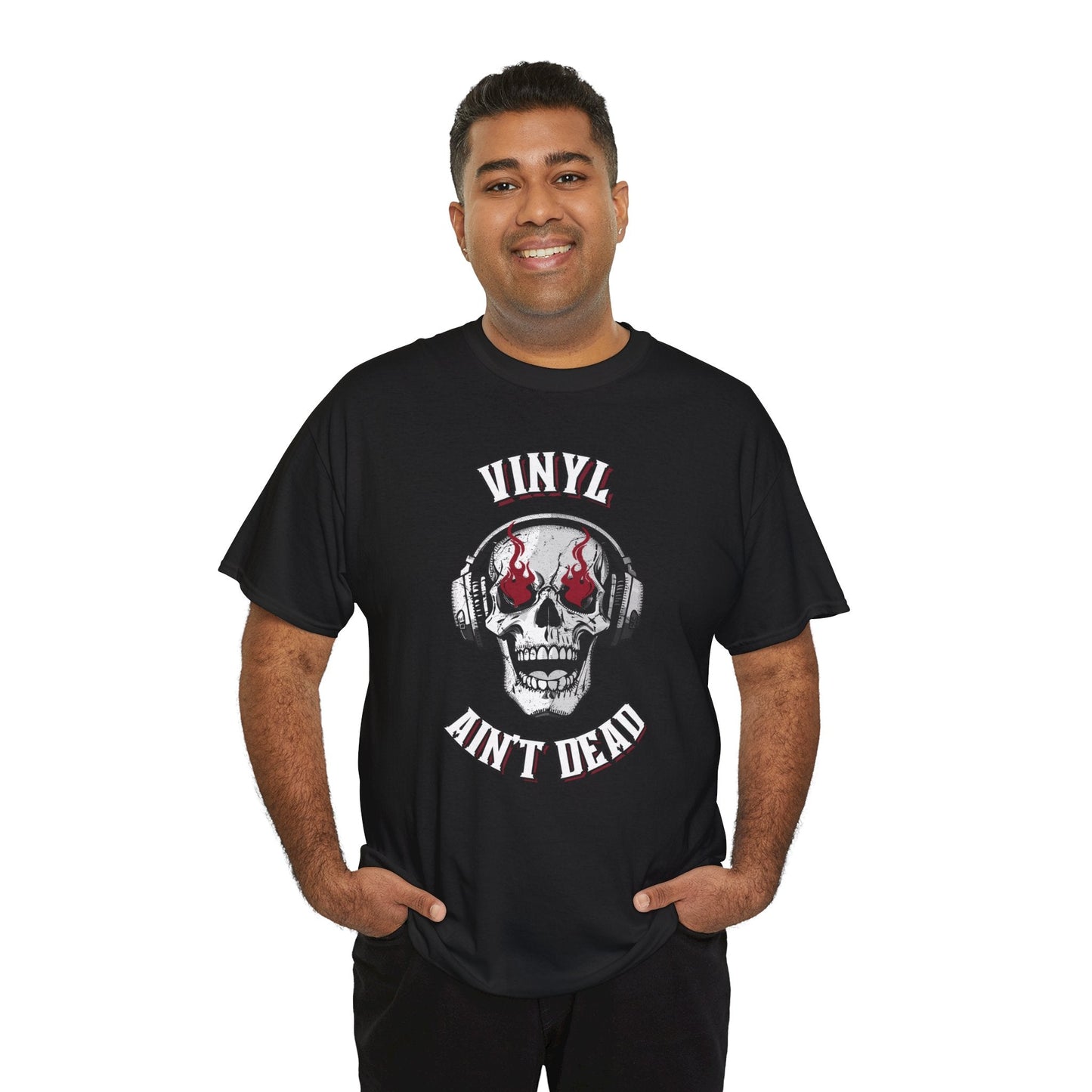 'Vinyl Ain't Dead' Skull Men's T-Shirt