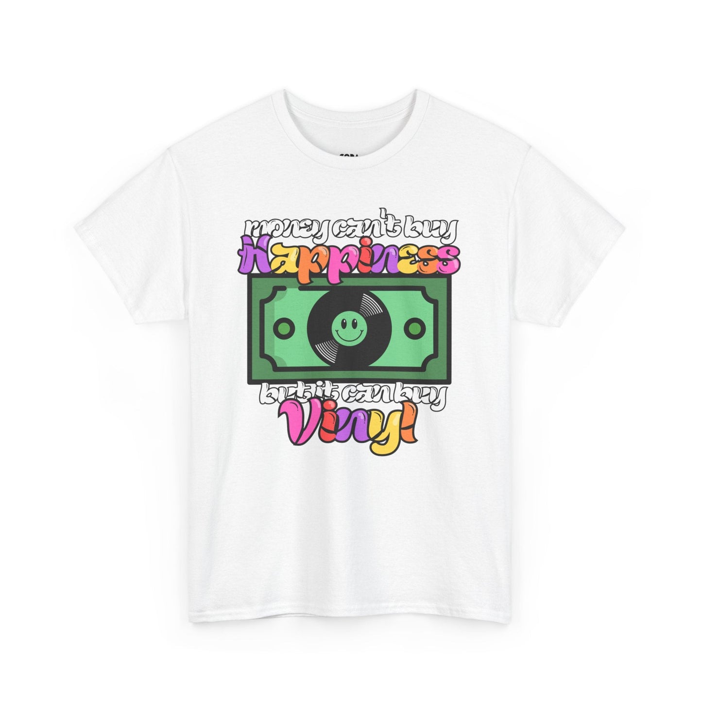 'Money can't buy happiness' Men's Vinyl T-Shirt
