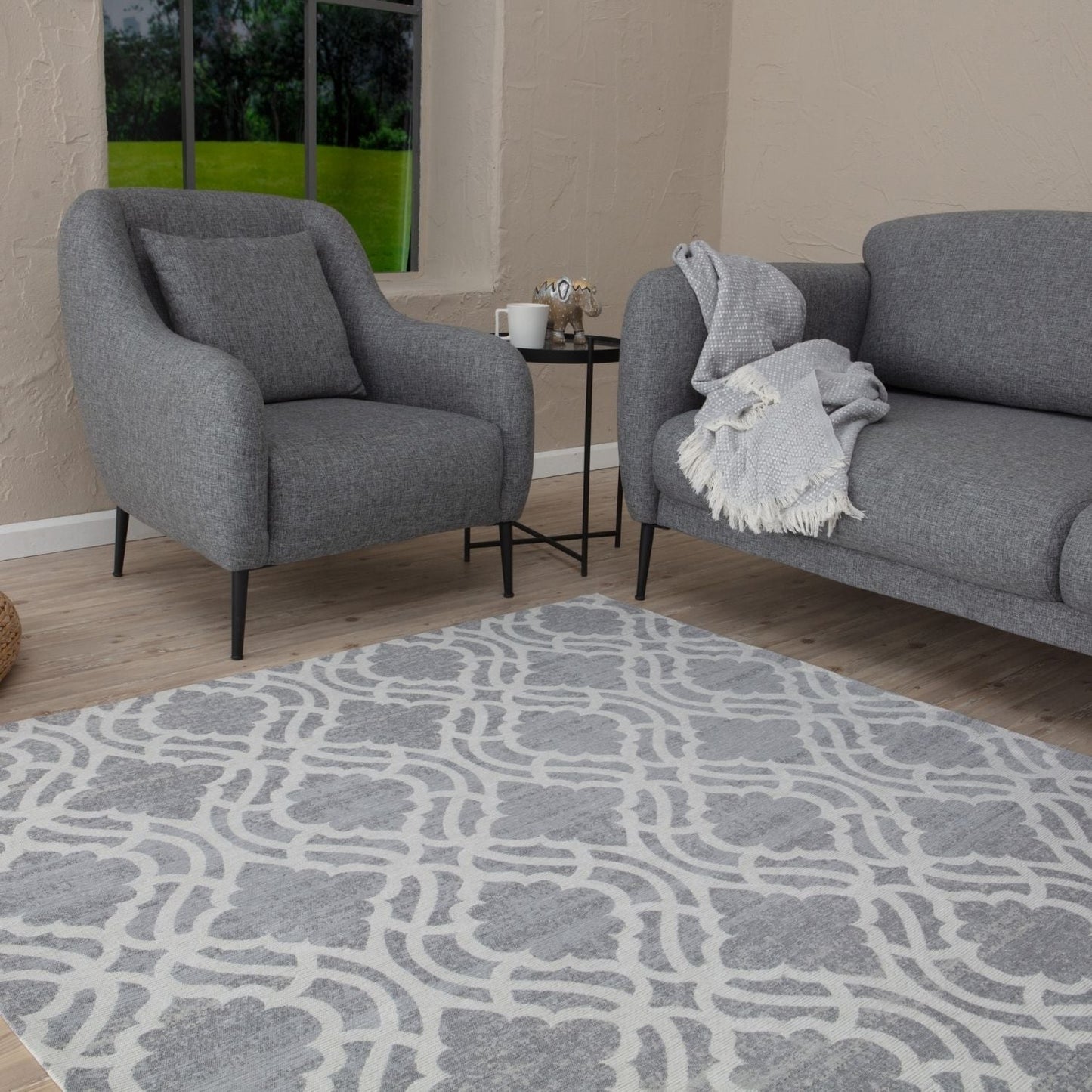 Washable Rug Carina Grey | 6901G