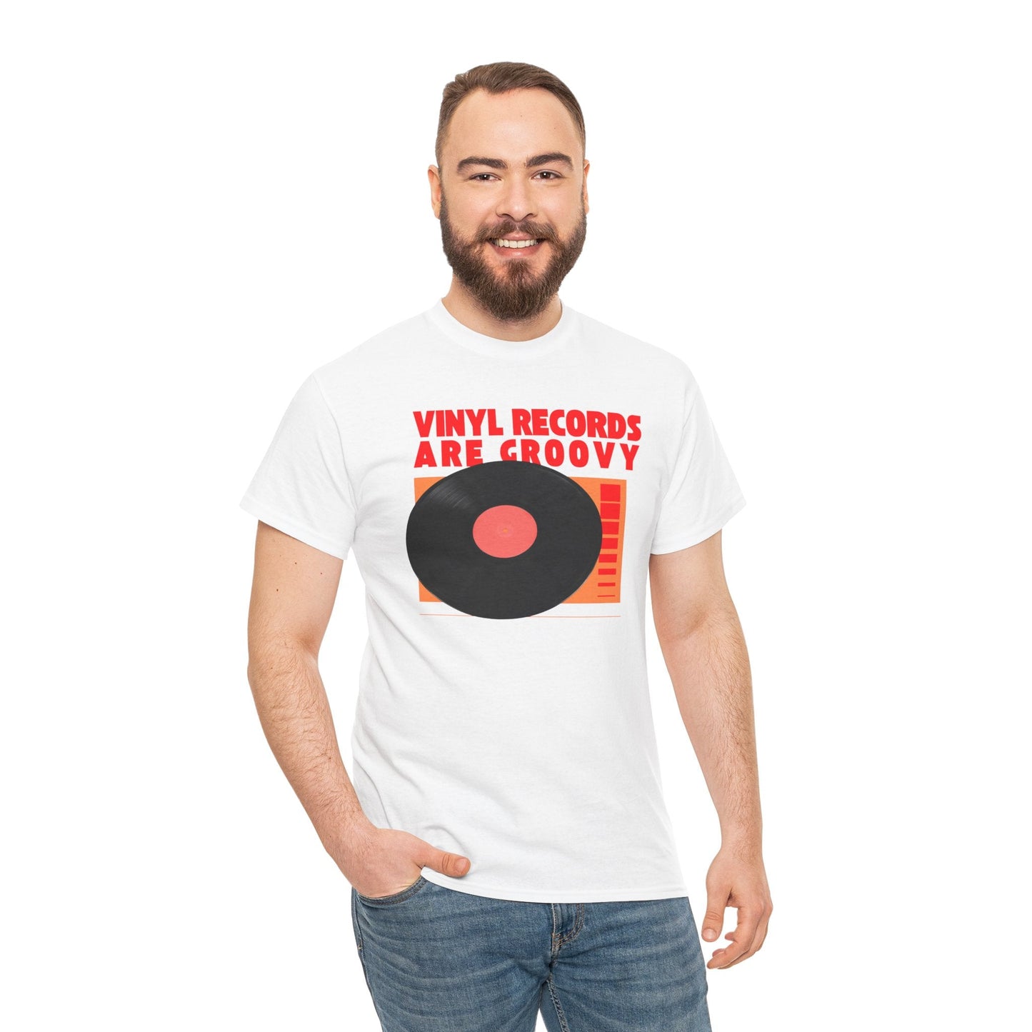 'Vinyl Records Are Groovy' Bold T-Shirt