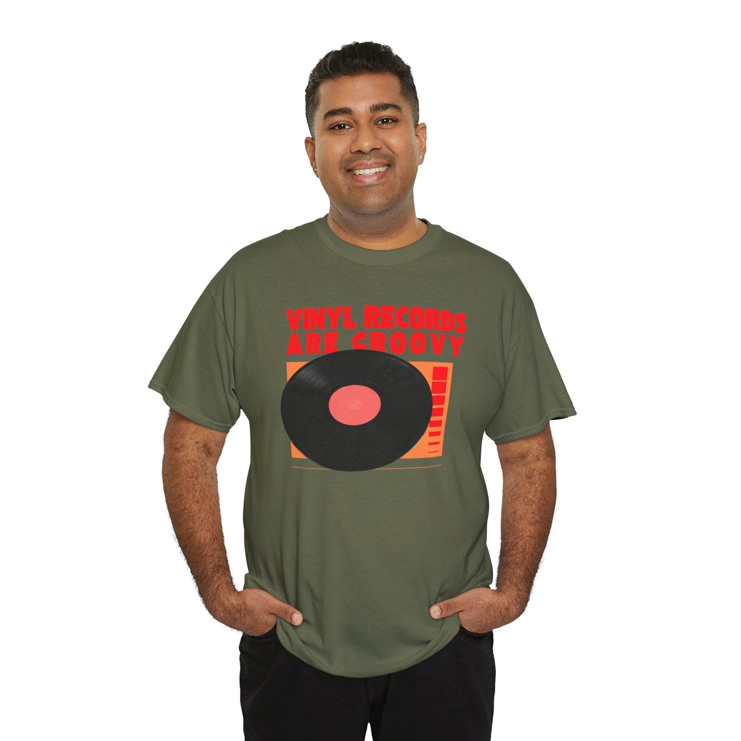 'Vinyl Records Are Groovy' Bold T-Shirt