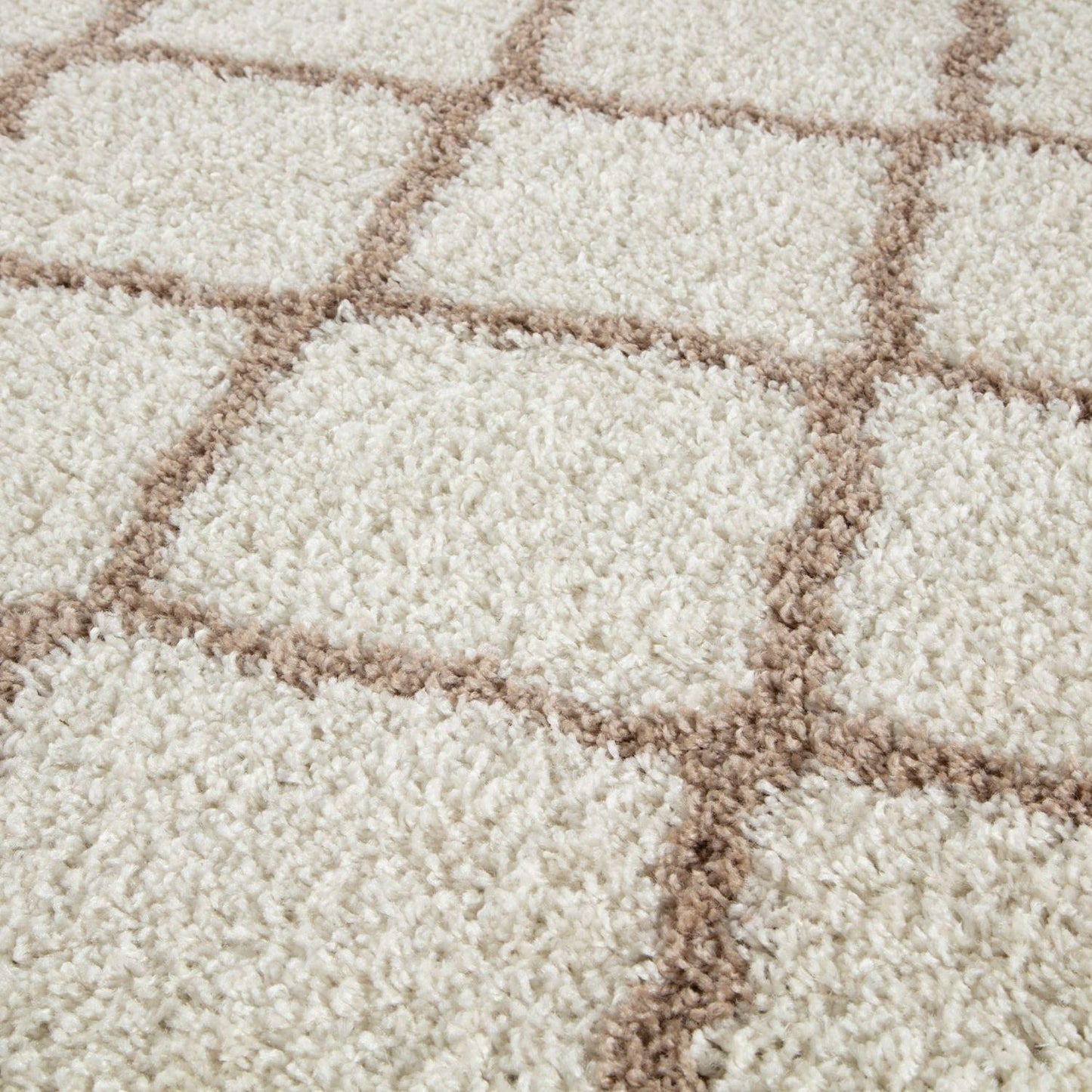 Moroccan Ivory Shaggy Rug | 730