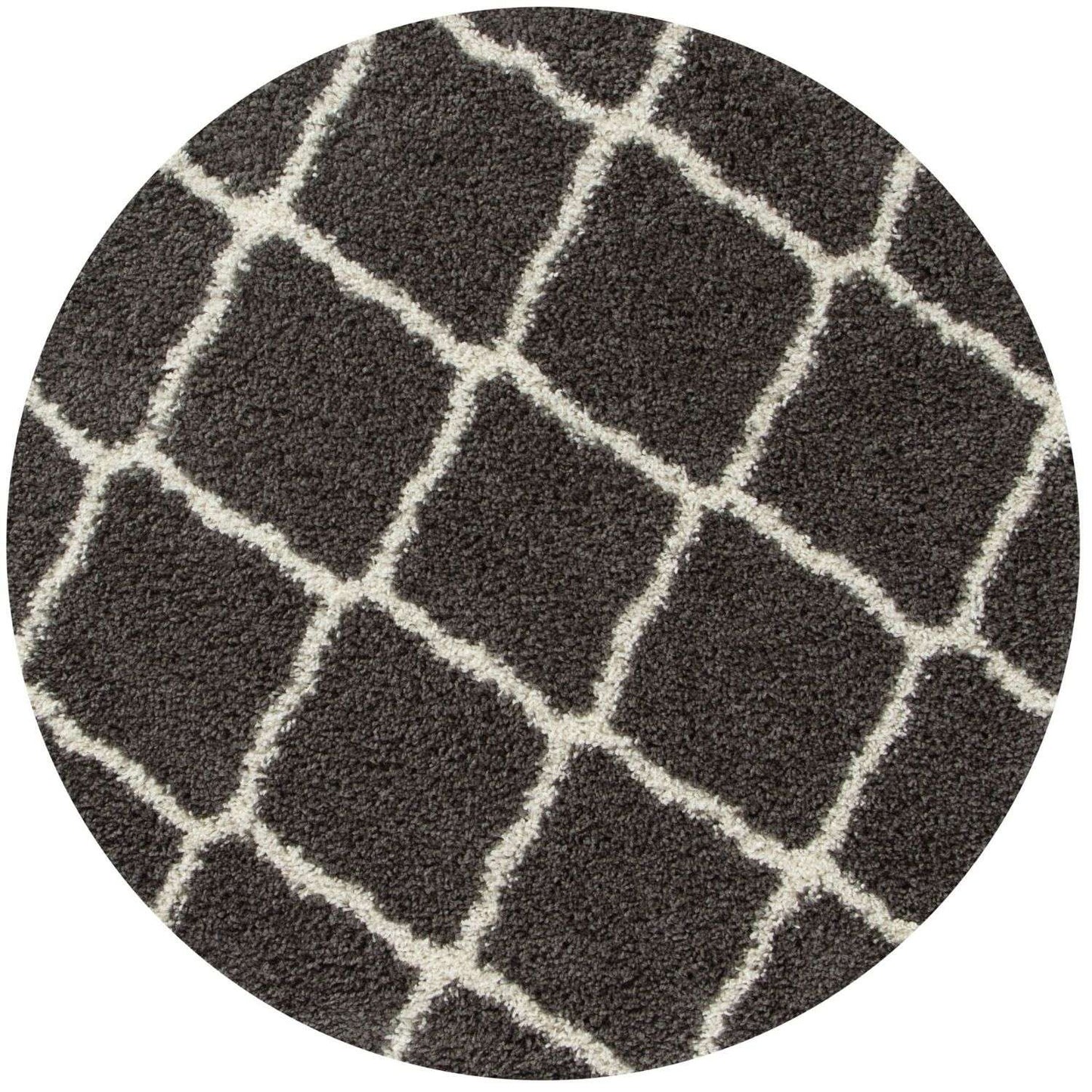 Moroccan Dark Grey Shaggy Rug | 740