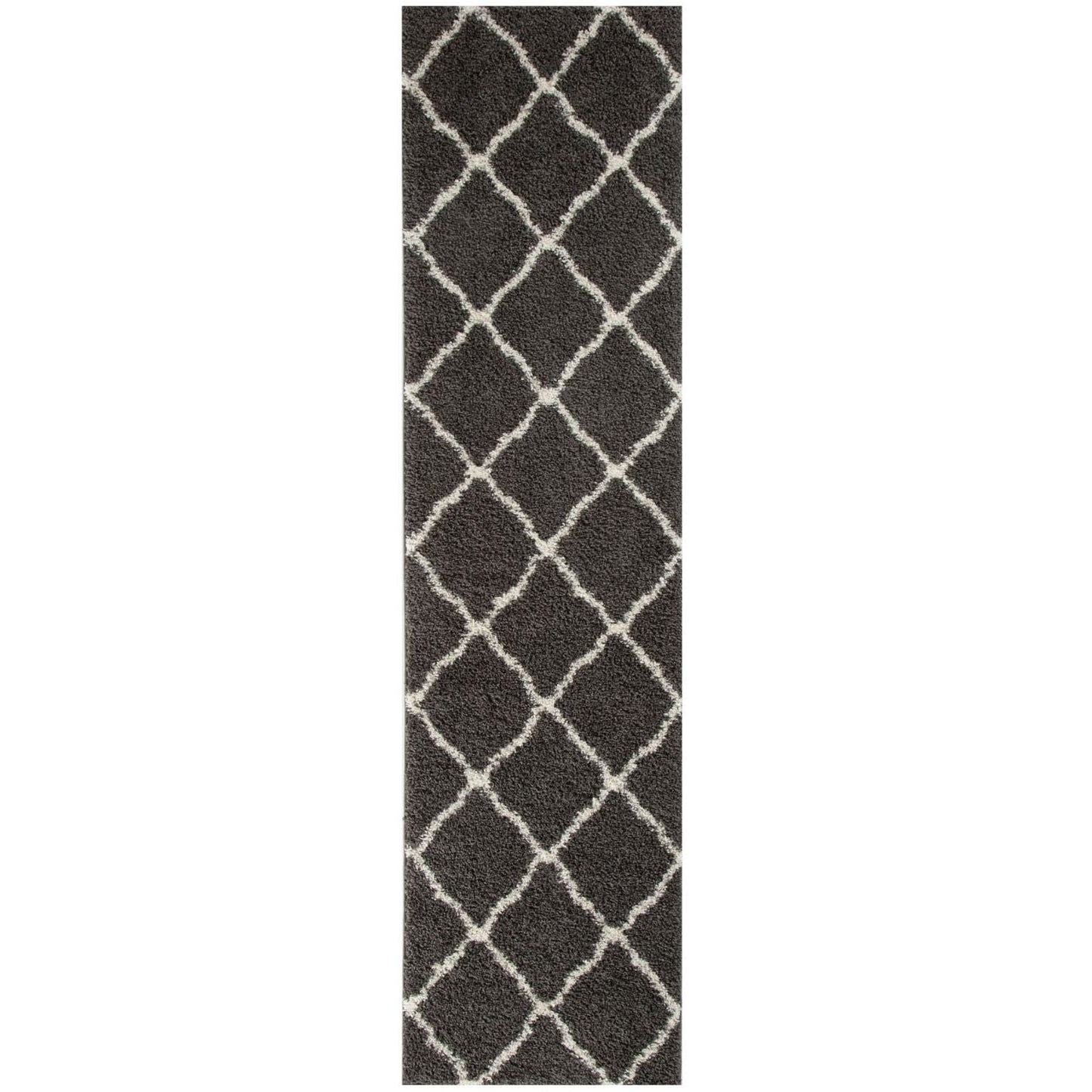 Moroccan Dark Grey Shaggy Rug | 740