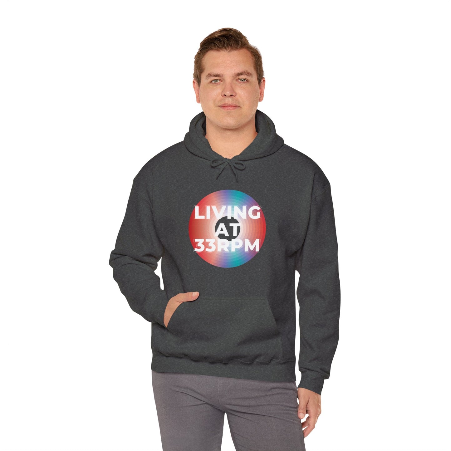 'Living at 33rpm' Men's Hoodie