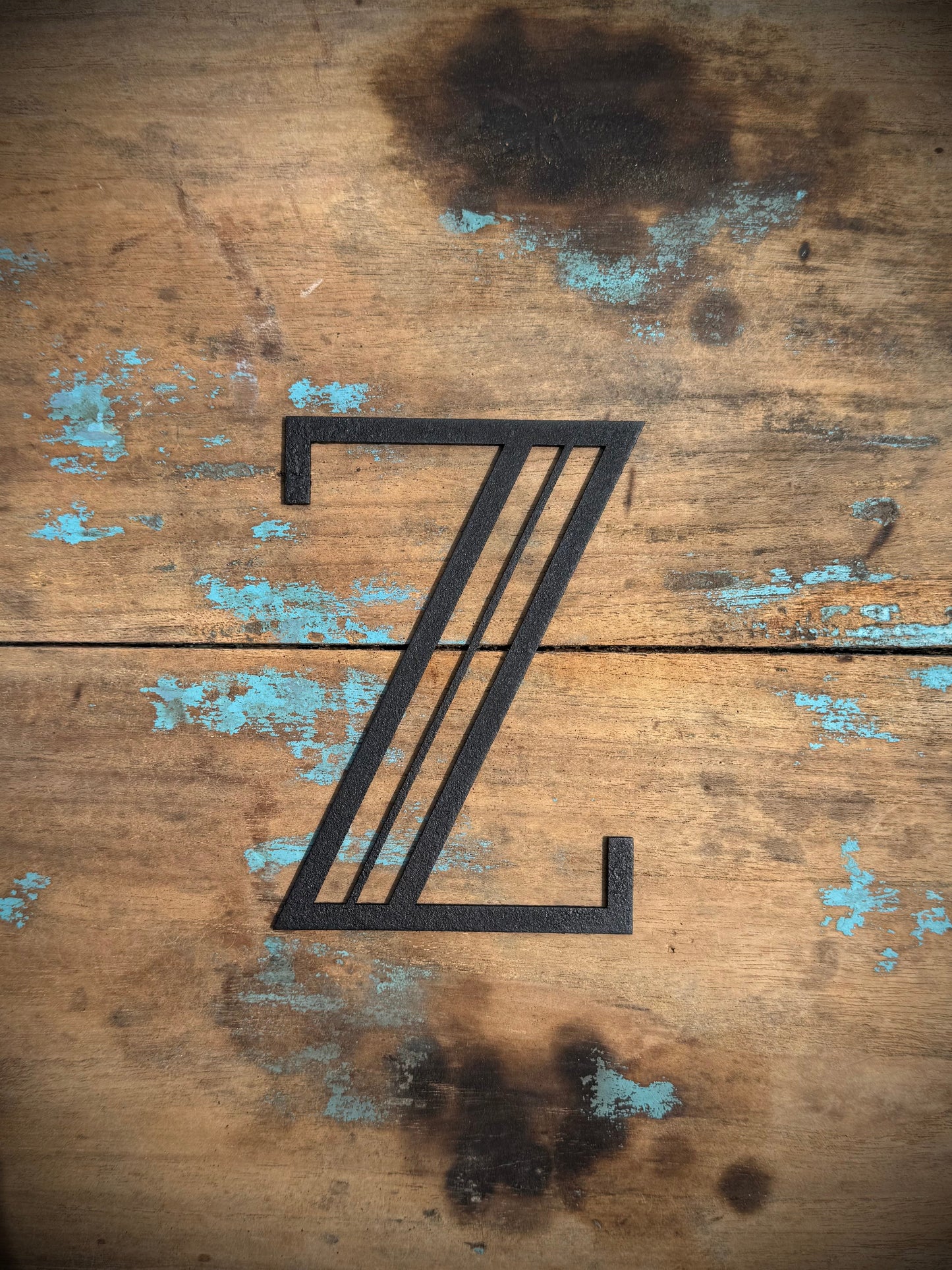 Black 5" or 12" Art Deco Metal Lettering A-Z 0-9