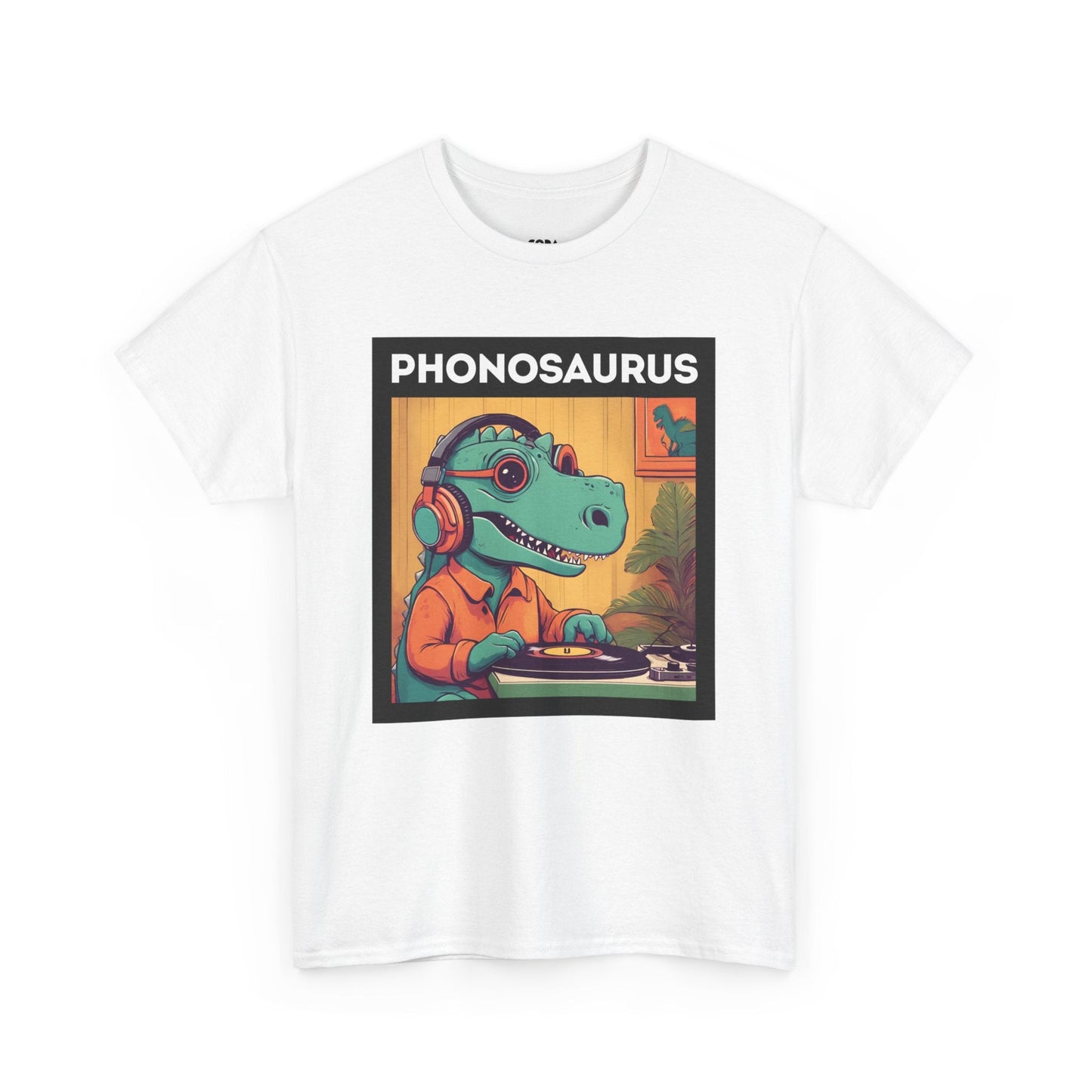 'Phonosaurus' Men's Vinyl T-Shirt