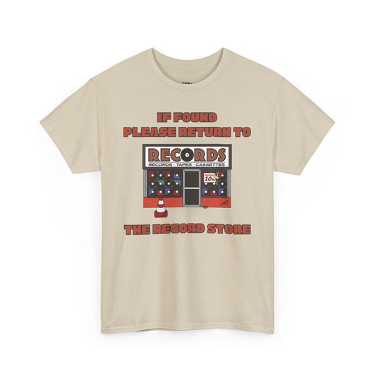 'If Found, Please Return to the Record Store' Men's T-Shirt