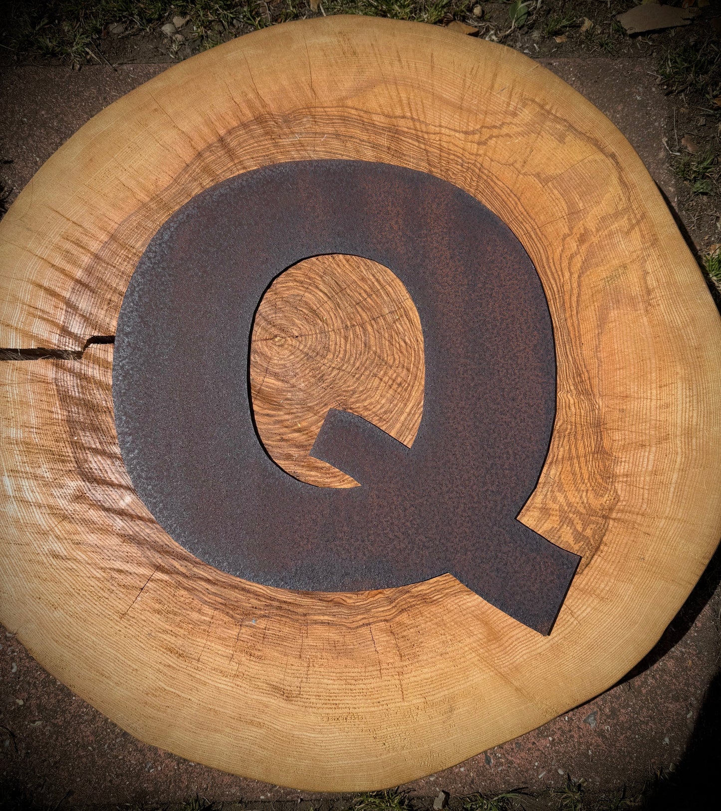 12" Rusty Fat Font Metal Letters A-Z 0-9.