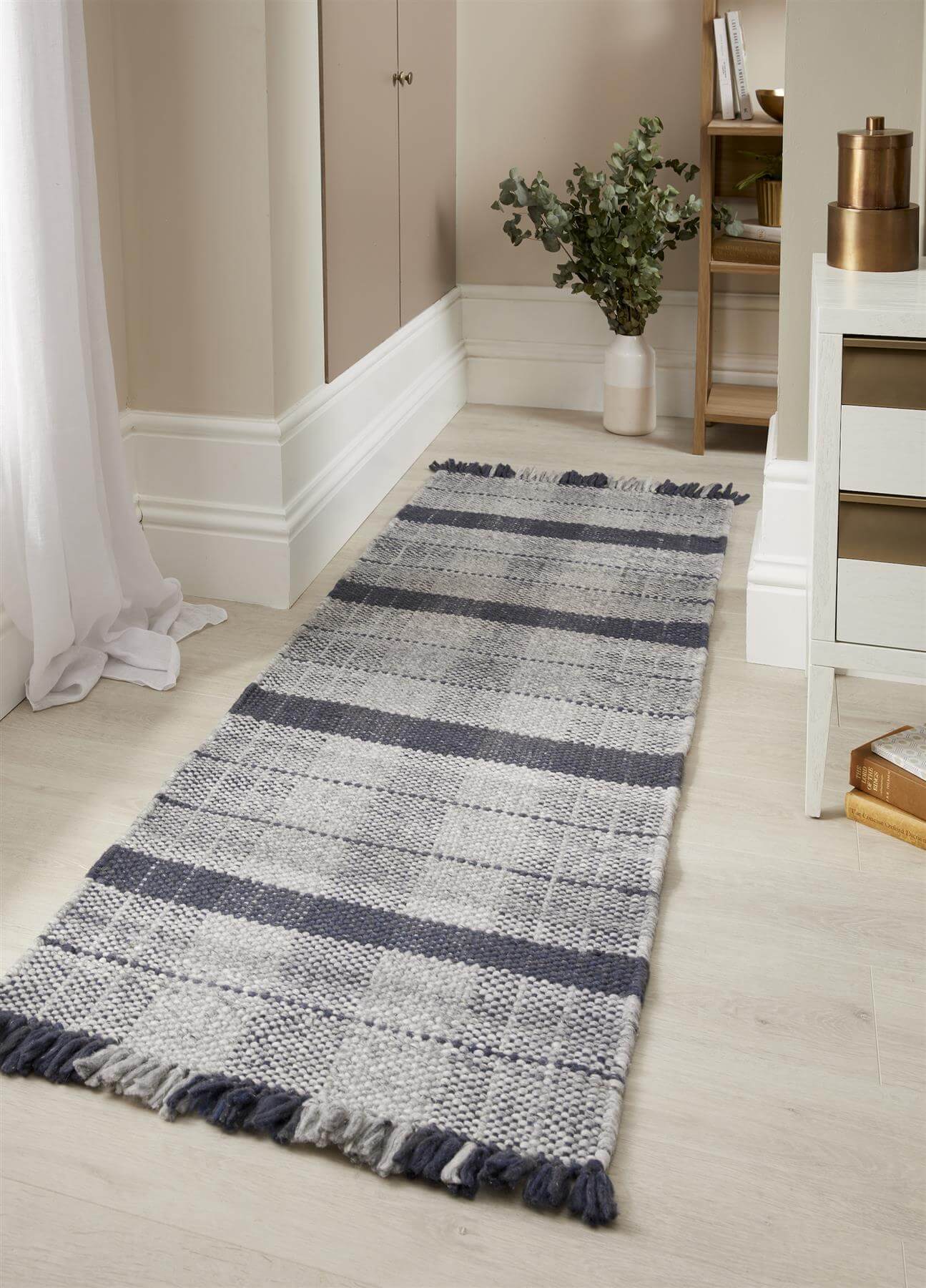 Highland Navy Checkered Rug