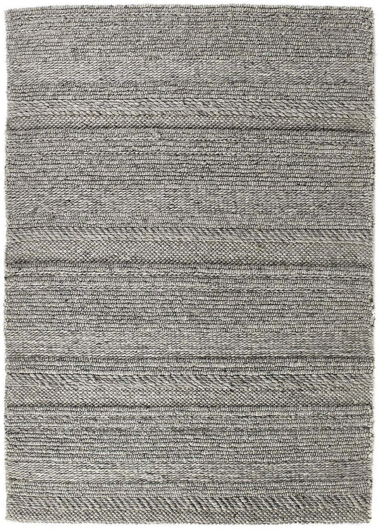 Chunky Natural/Grey Knitted Rug