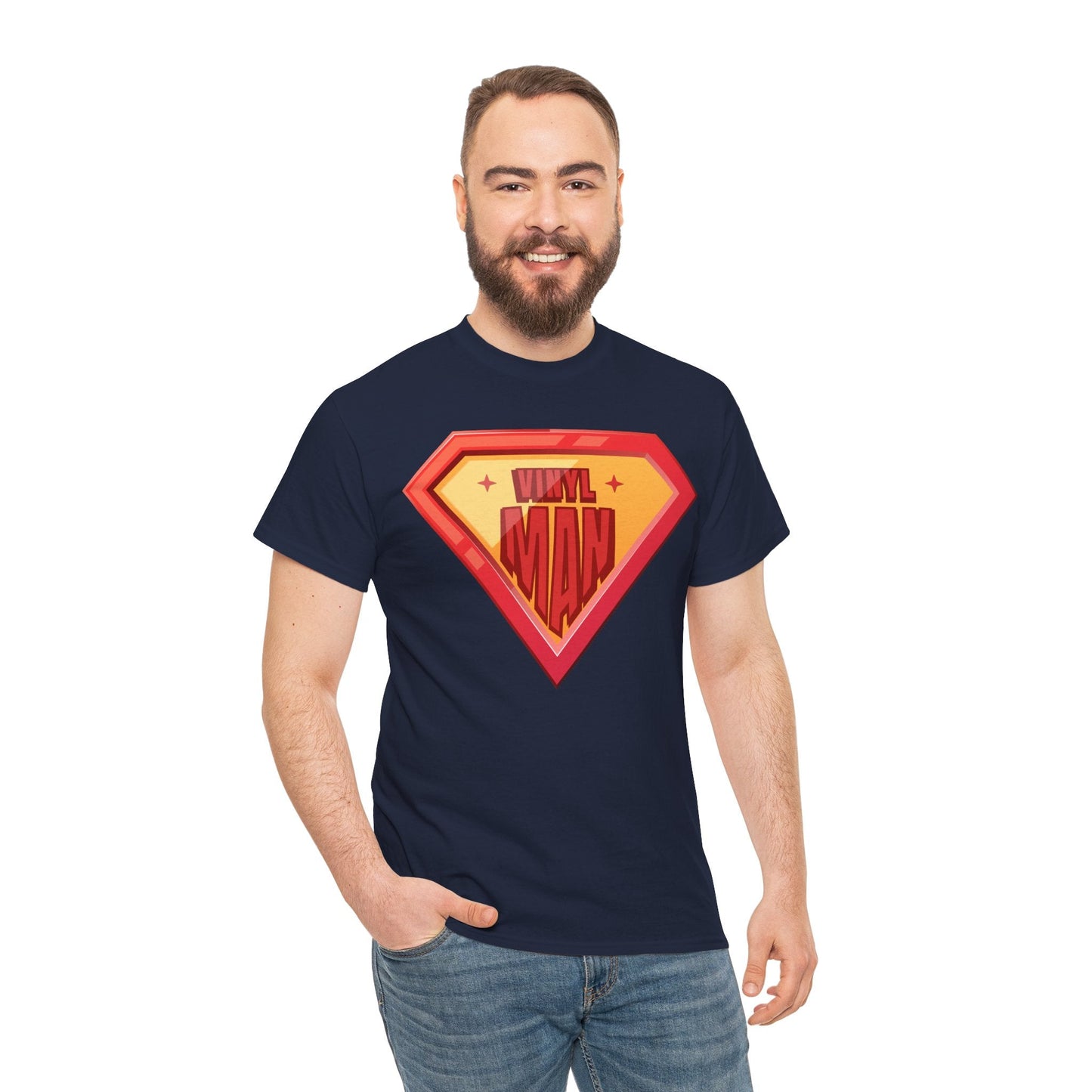 'Vinyl Man' Men's Superhero T-Shirt