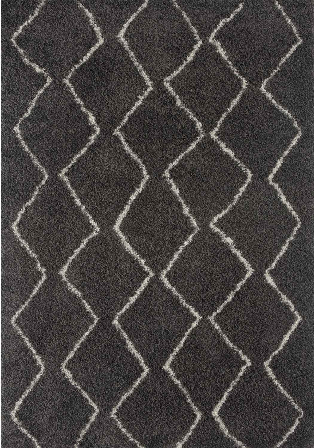 Moroccan Dark Grey Shaggy Rug | 840