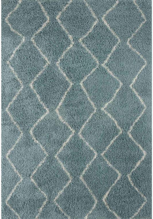 Moroccan Duck Egg Blue Shaggy Rug | 850