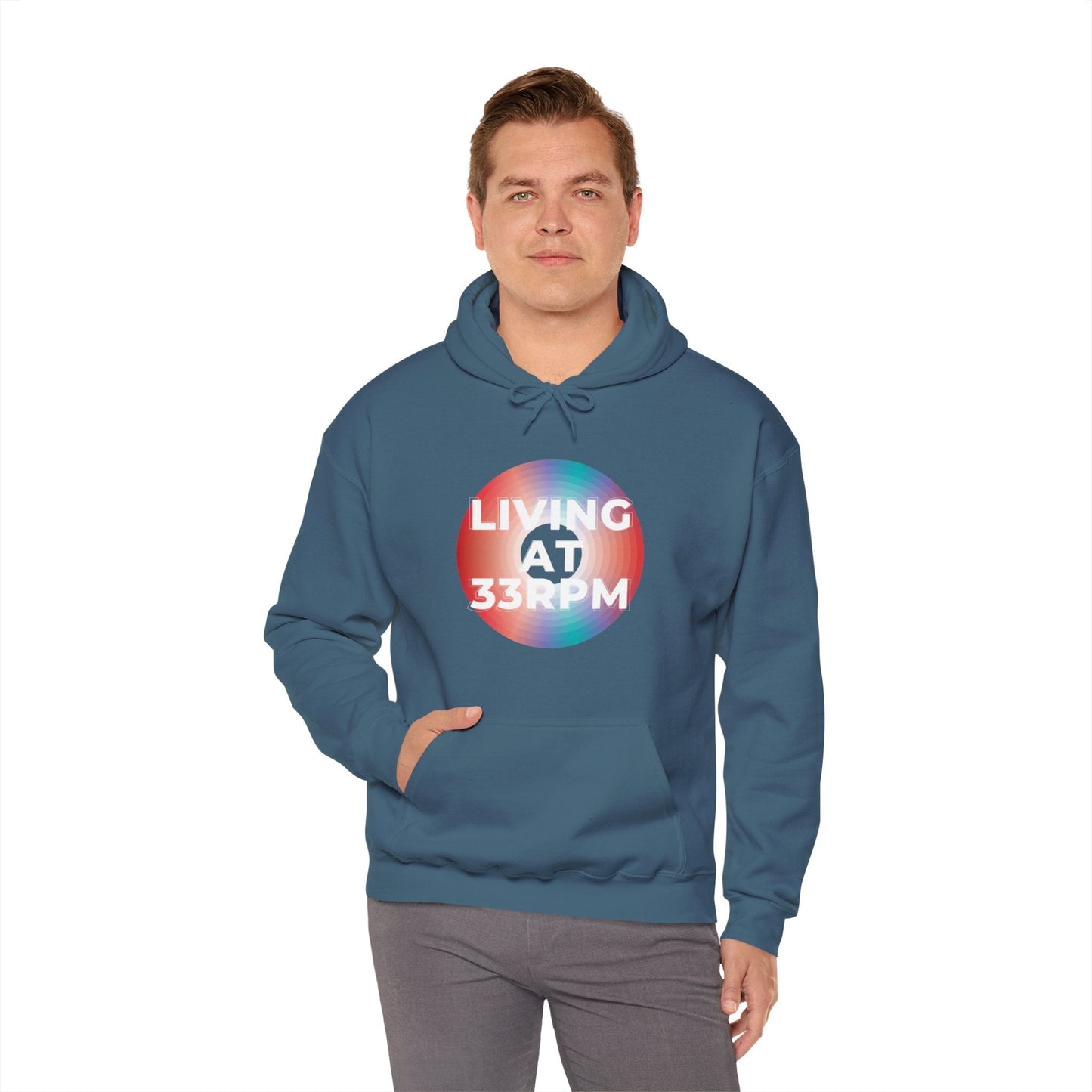 'Living at 33rpm' Men's Hoodie