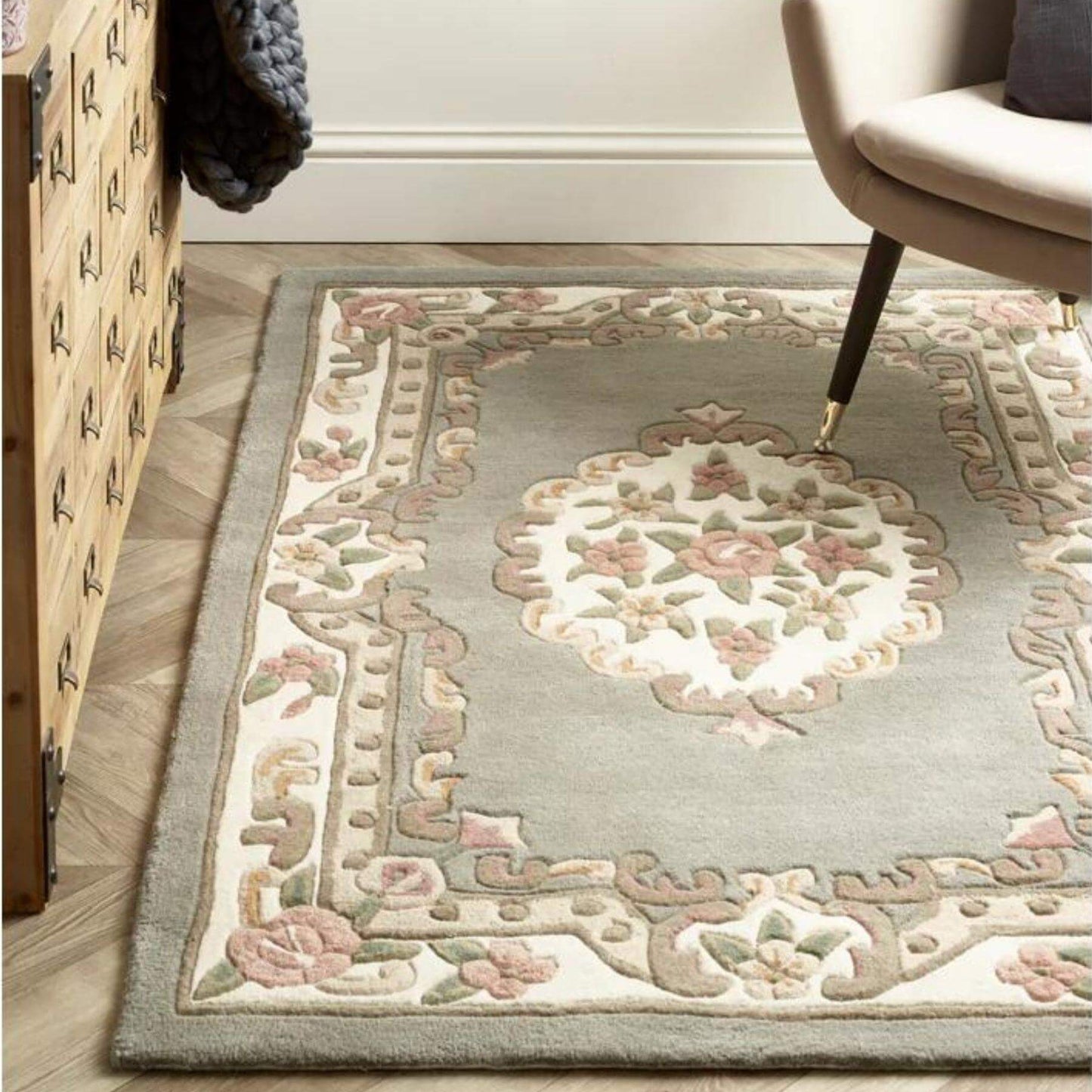 Shensi Grey Medallion Rug