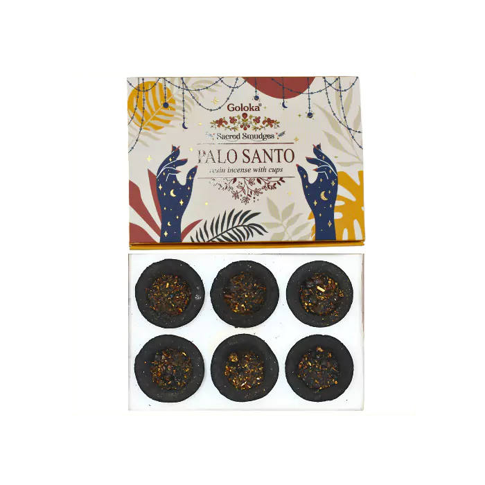 Goloka - Resin Incense Smudge Cups - Palo Santo