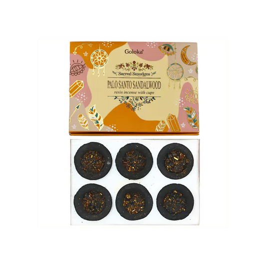 Goloka - Resin Incense Smudge Cups - Palo Santo & Sandalwood