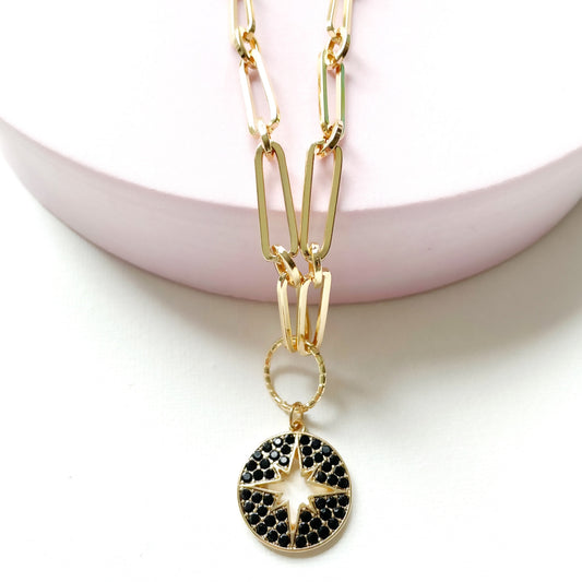 Nova Star Burst Large Link Necklace