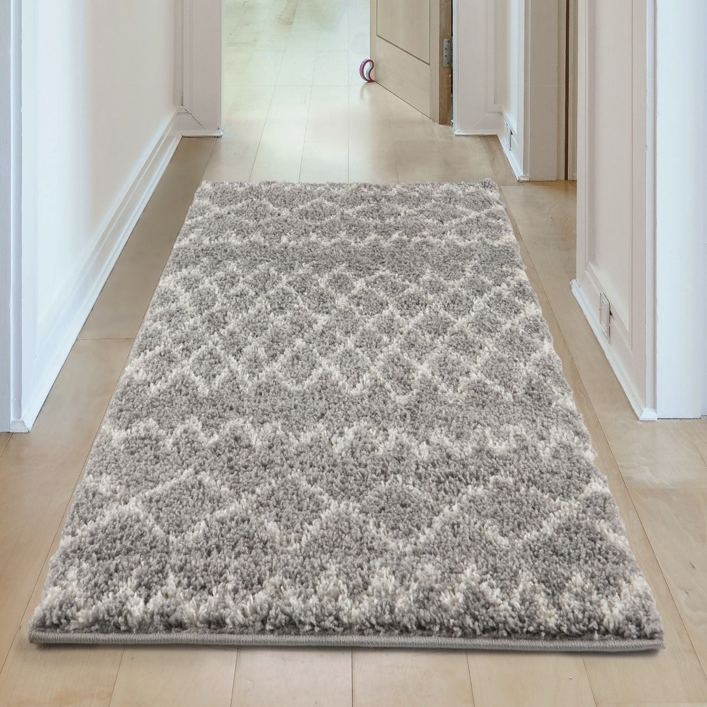 Moroccan Grey Shaggy Rug | 910
