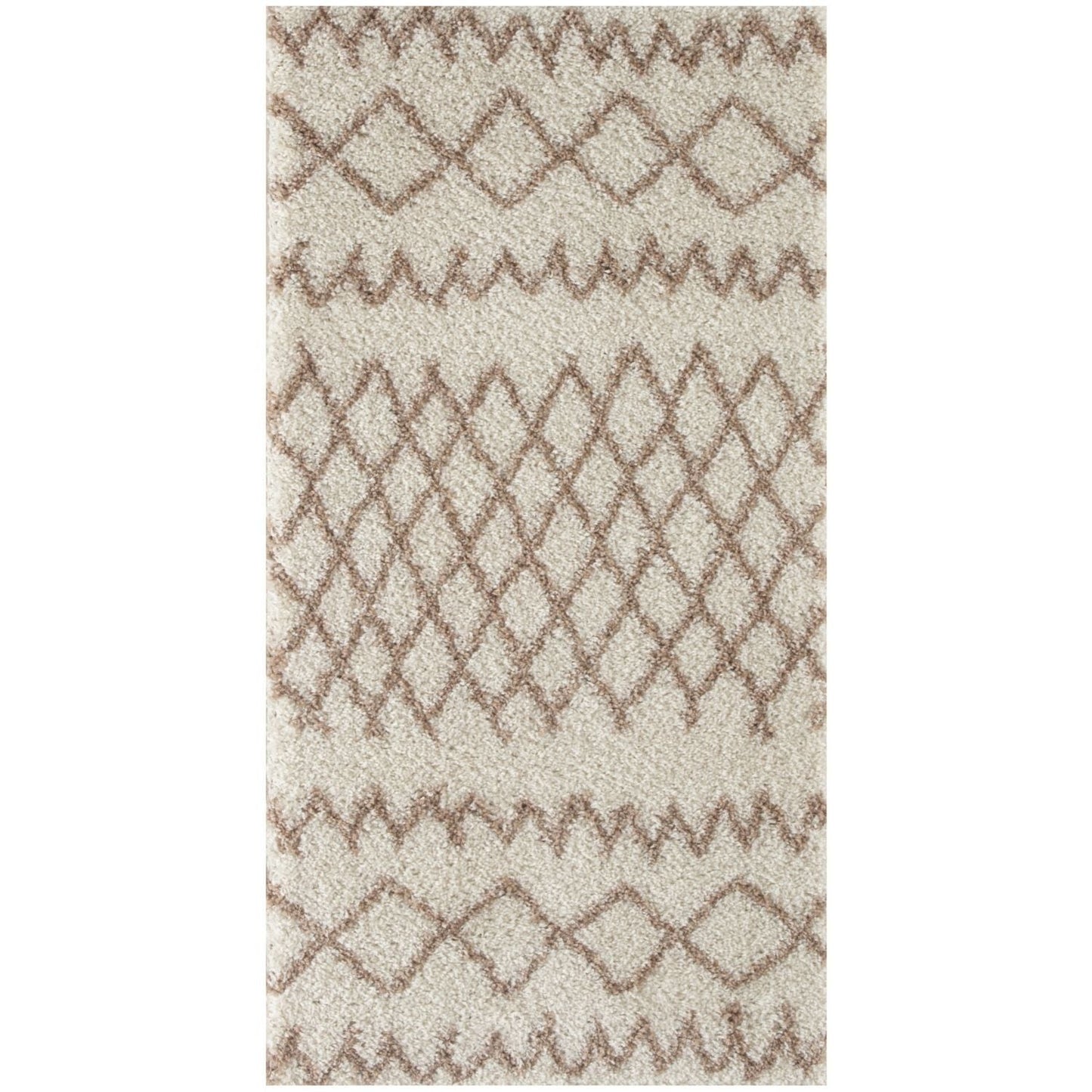 Moroccan Ivory Beige Shaggy Rug | 930