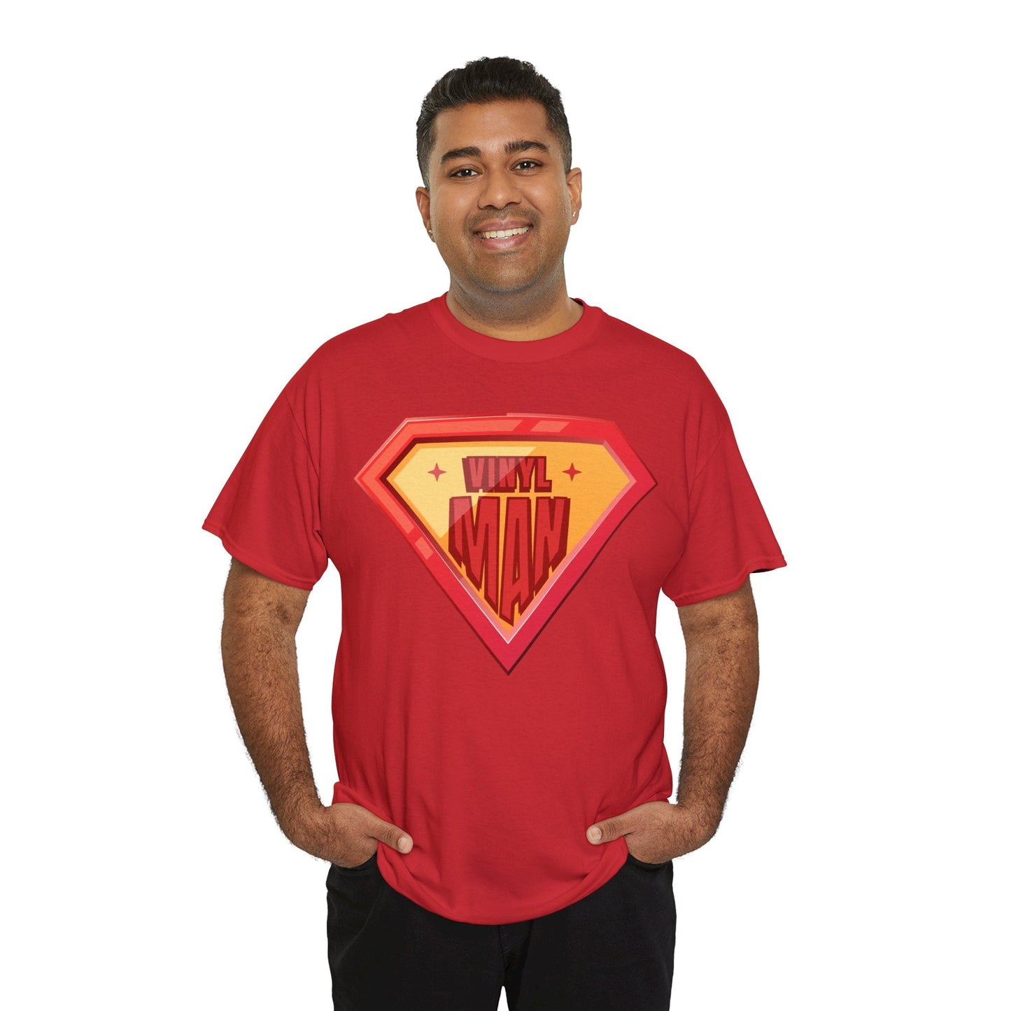 'Vinyl Man' Men's Superhero T-Shirt