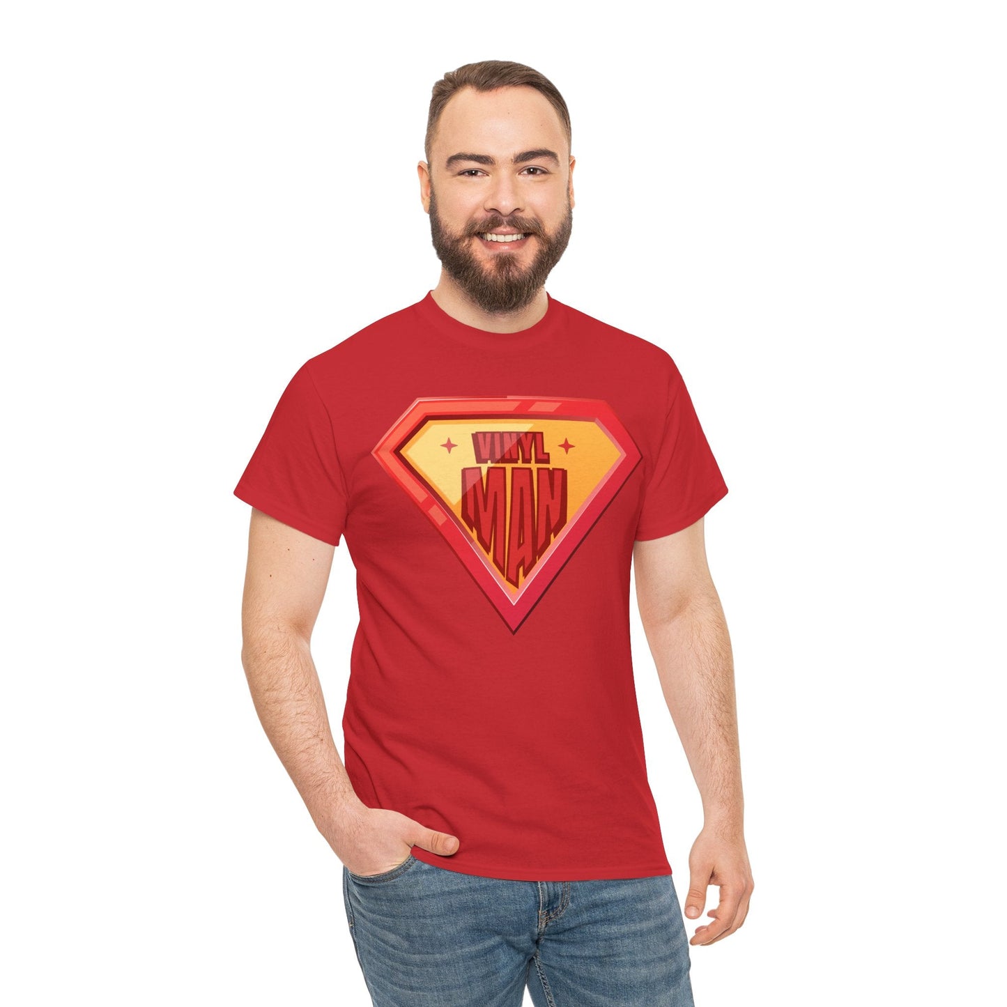 'Vinyl Man' Men's Superhero T-Shirt