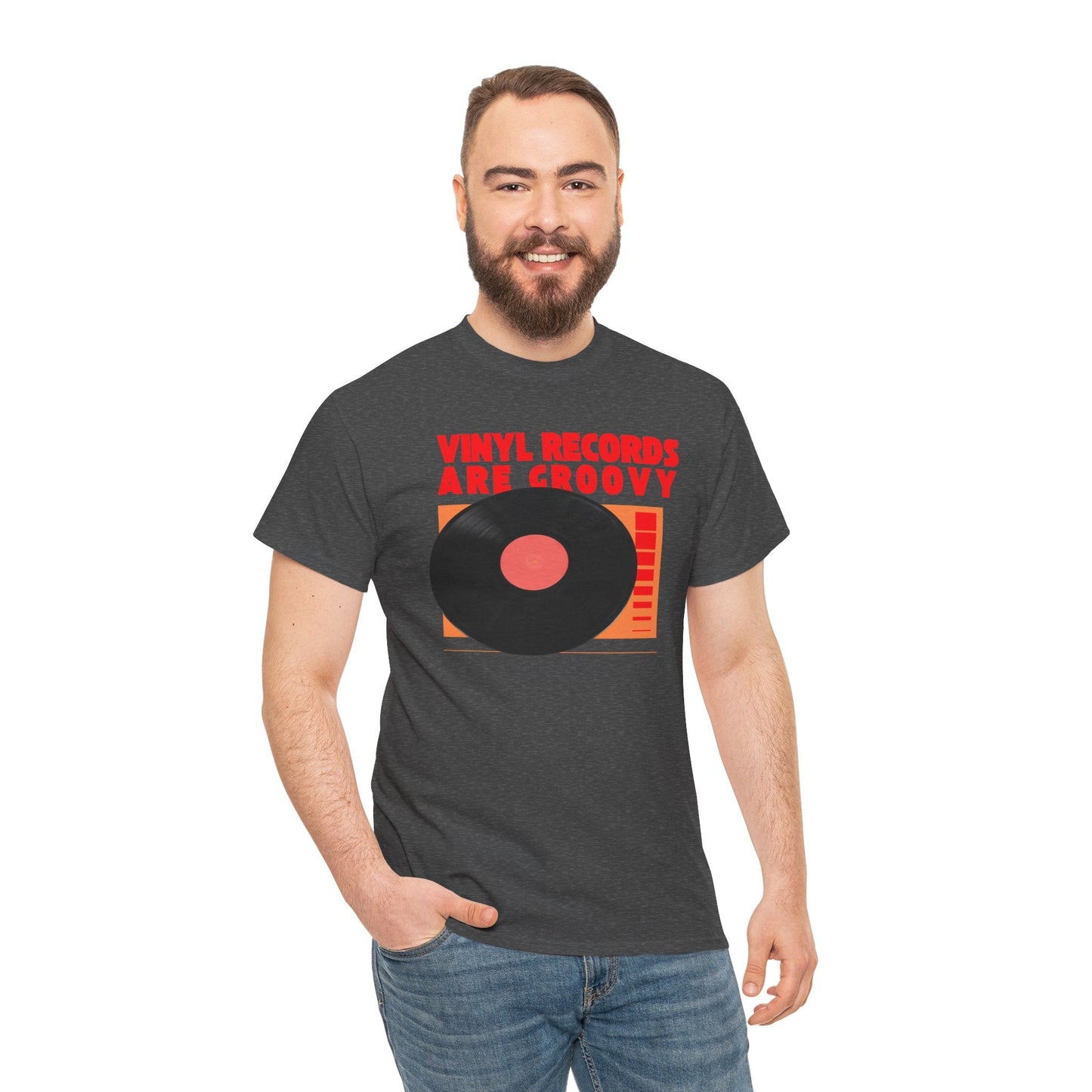 'Vinyl Records Are Groovy' Bold T-Shirt