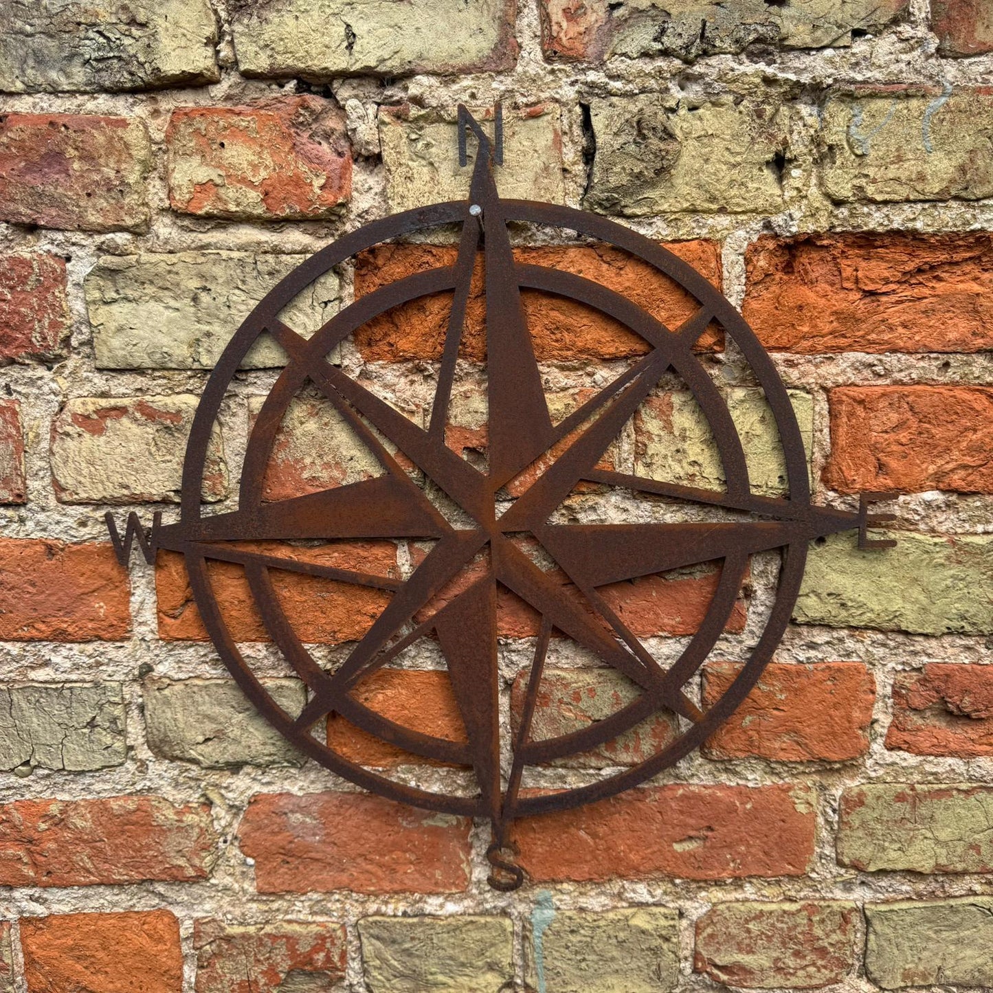 Buy Rusty Compass Sign Garden Wall Decoration Online - Fast Nationwide Delivery