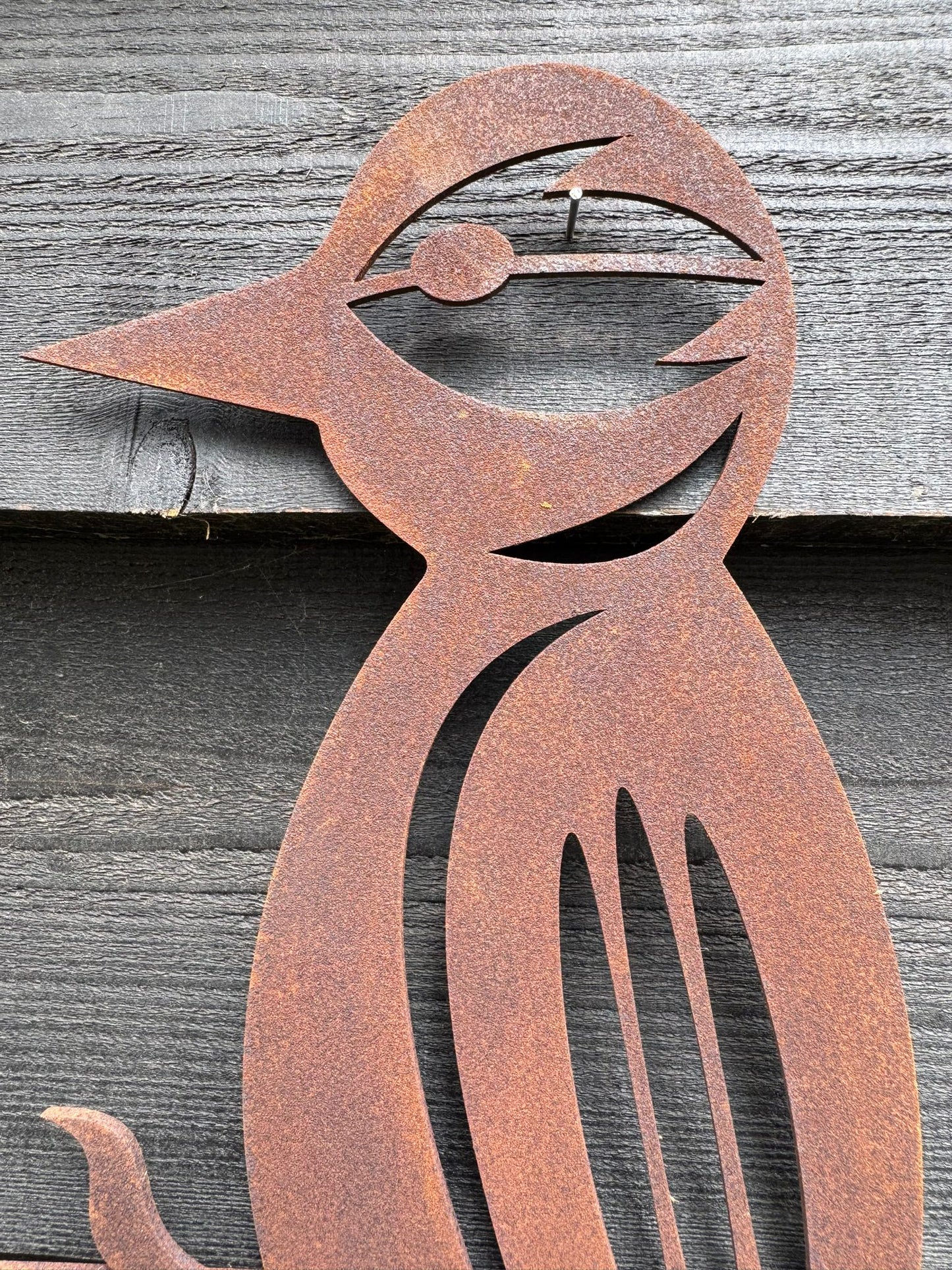 Buy Rusty Metal Woodpecker Garden Decoration Sign Online Gift - Fast Nationwide Delivery