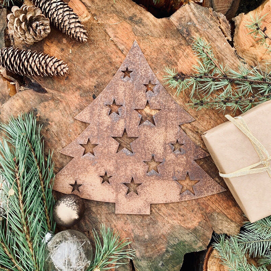 Buy Rusty Metal Christmas Tree Decoration Online - Fast Nationwide Delivery
